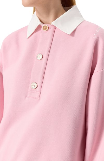 Хлопковое поло MARNI розового цвета по цене 92400 руб., арт. FUMU0145S0/UTC275, фото 5 Хлопковое поло MARNI, арт. FUMU0145S0/UTC275, фото 5