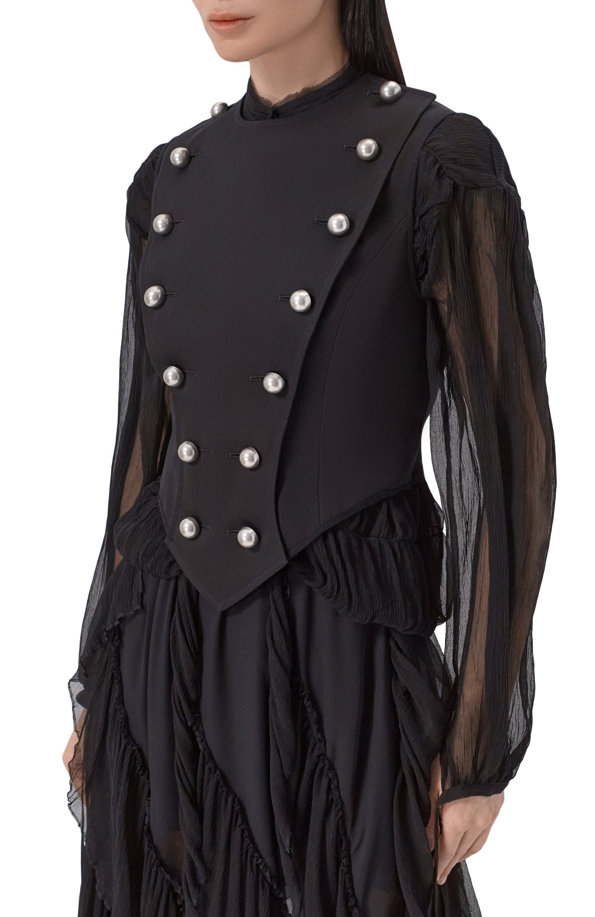 Хлопковый жилет ANN DEMEULEMEESTER, арт. B0014201/FA709, фото 3