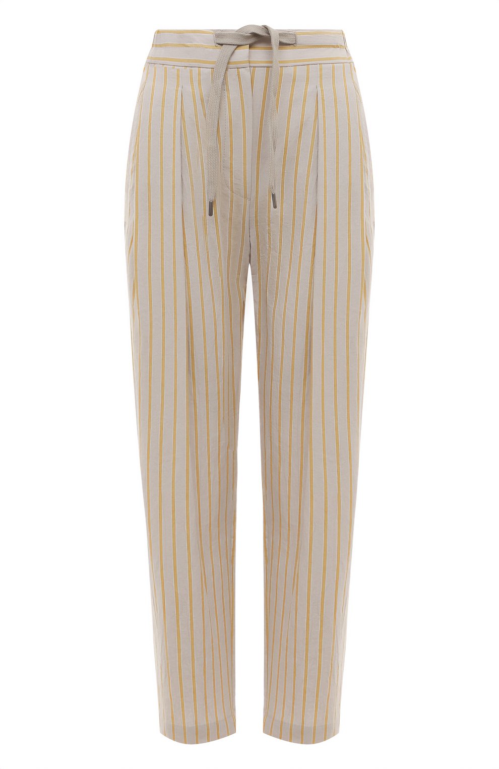 Брюки из хлопка и льна BRUNELLO CUCINELLI, арт. MH564B1312, фото 1