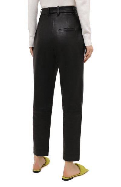 Кожаные брюки KHAITE черного цвета по цене 356000 руб., арт. 3060708/MAGDELINE, фото 4 Кожаные брюки KHAITE, арт. 3060708/MAGDELINE, фото 4