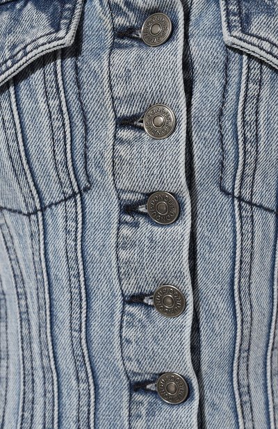 Джинсовый топ-корсет DONDUP голубого цвета по цене 33600 руб., арт. DC366/DF0260D HG5, фото 5 Джинсовый топ-корсет DONDUP, арт. DC366/DF0260D HG5, фото 5