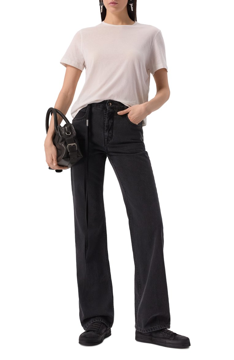 Женские замшевые кеды nono ANN DEMEULEMEESTER черного цвета, арт. B0012569/LT147 | Фото 2 (Подошва: Платформа; Материал внутренний: Натуральная кожа; Материал сплава: Проставлено; Драгоценные камни: Проставлено; Материал внешний: Натуральная кожа, Замша; Материал утеплителя: Без утеплителя; Кросс-КТ: Низкие; Стили: Кэжуэл)
