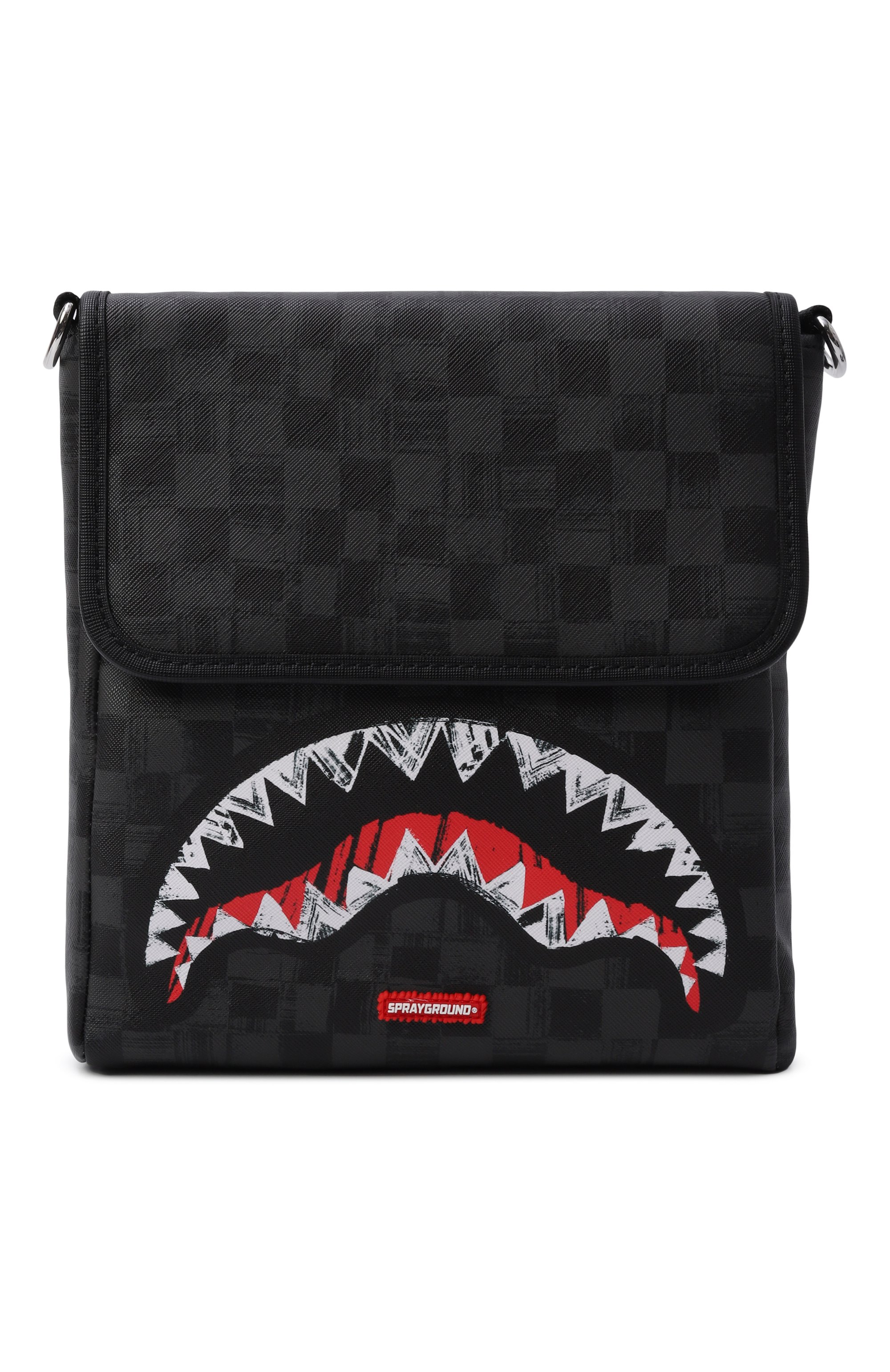 Сумка scribble shark SPRAYGROUND темно-серого цвета по цене 13200 руб., арт. 910B8228NSZ/SCRIBBLE SHARK MESSENGER BAG, фото 1 Сумка scribble shark SPRAYGROUND, арт. 910B8228NSZ/SCRIBBLE SHARK MESSENGER BAG, фото 1