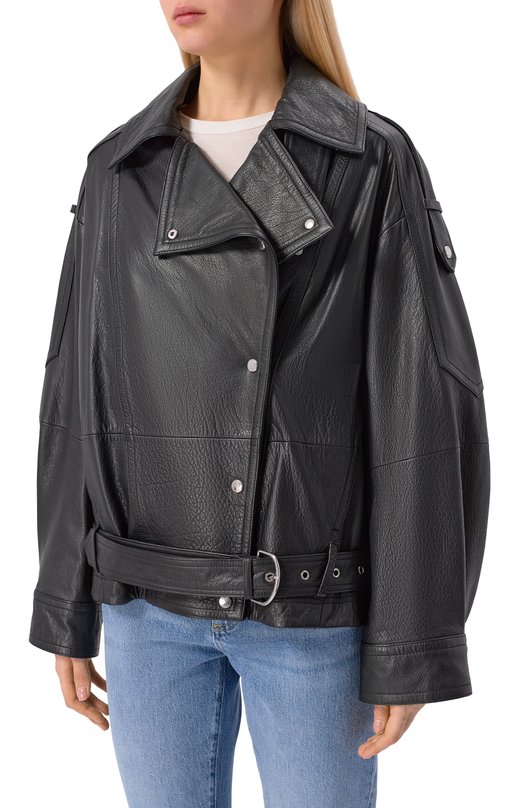 Кожаная куртка BOSS Orange 50552201 Чёрный  50552201 Фото 3