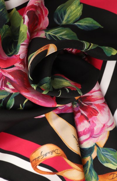 Шелковый платок DOLCE & GABBANA разноцветного цвета по цене 34350 руб., арт. FN093R/GDCUJ, фото 4 Шелковый платок DOLCE & GABBANA, арт. FN093R/GDCUJ, фото 4