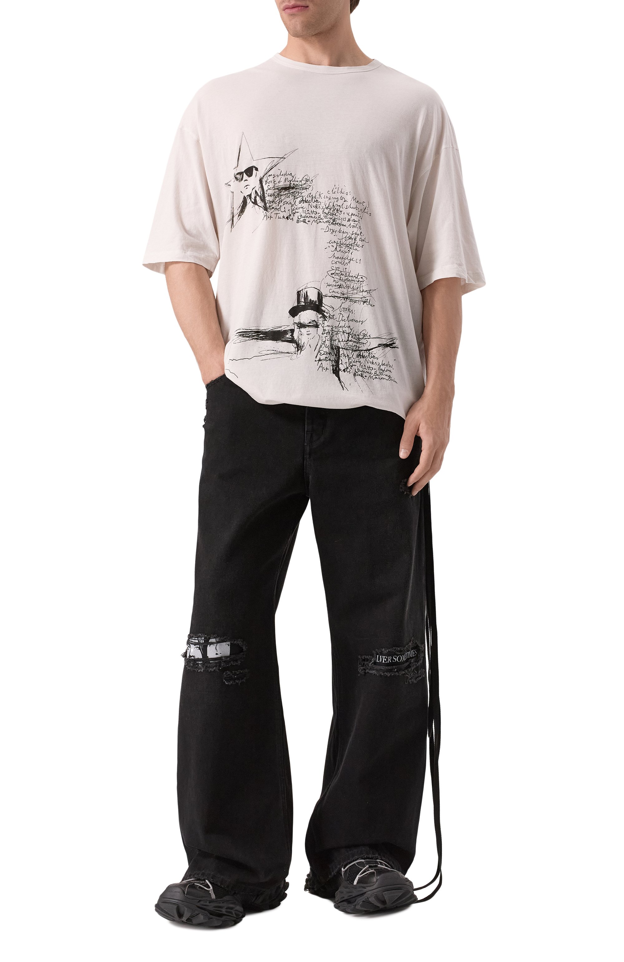 Хлопковая футболка ANN DEMEULEMEESTER, арт. B0012878/FA206, фото 2