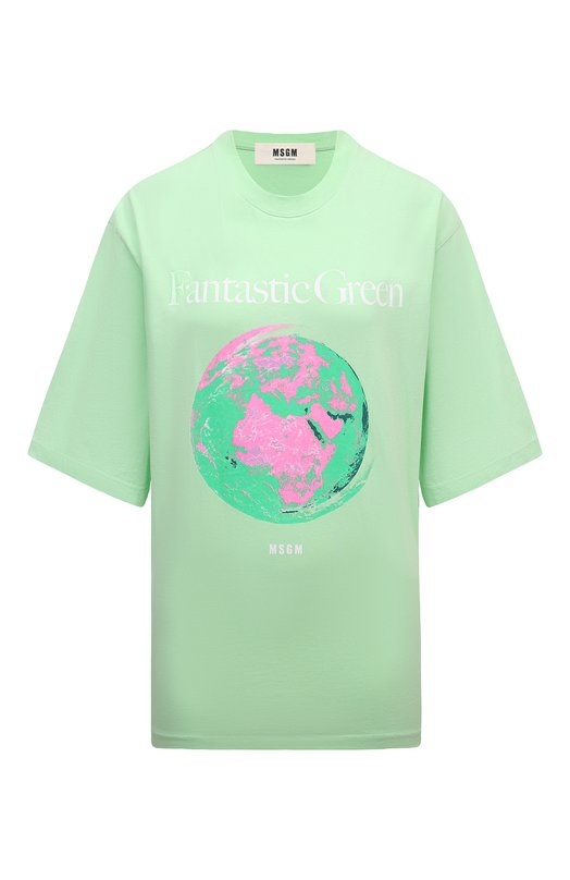 

Хлопковая футболка MSGM, Зелёный