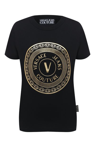 Женская хлопковая футболка VERSACE JEANS COUTURE, арт. B2HZA7TK-ZDP613 REG. 48 F0IL/30319