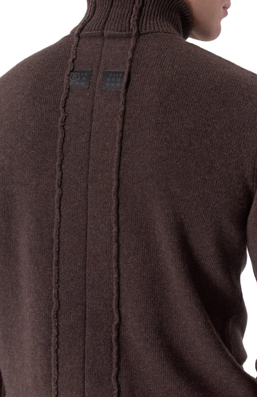 Шерстяной свитер MM6 SH2HA0012/M13187 Коричневый  SH2HA0012/M13187 Фото 5