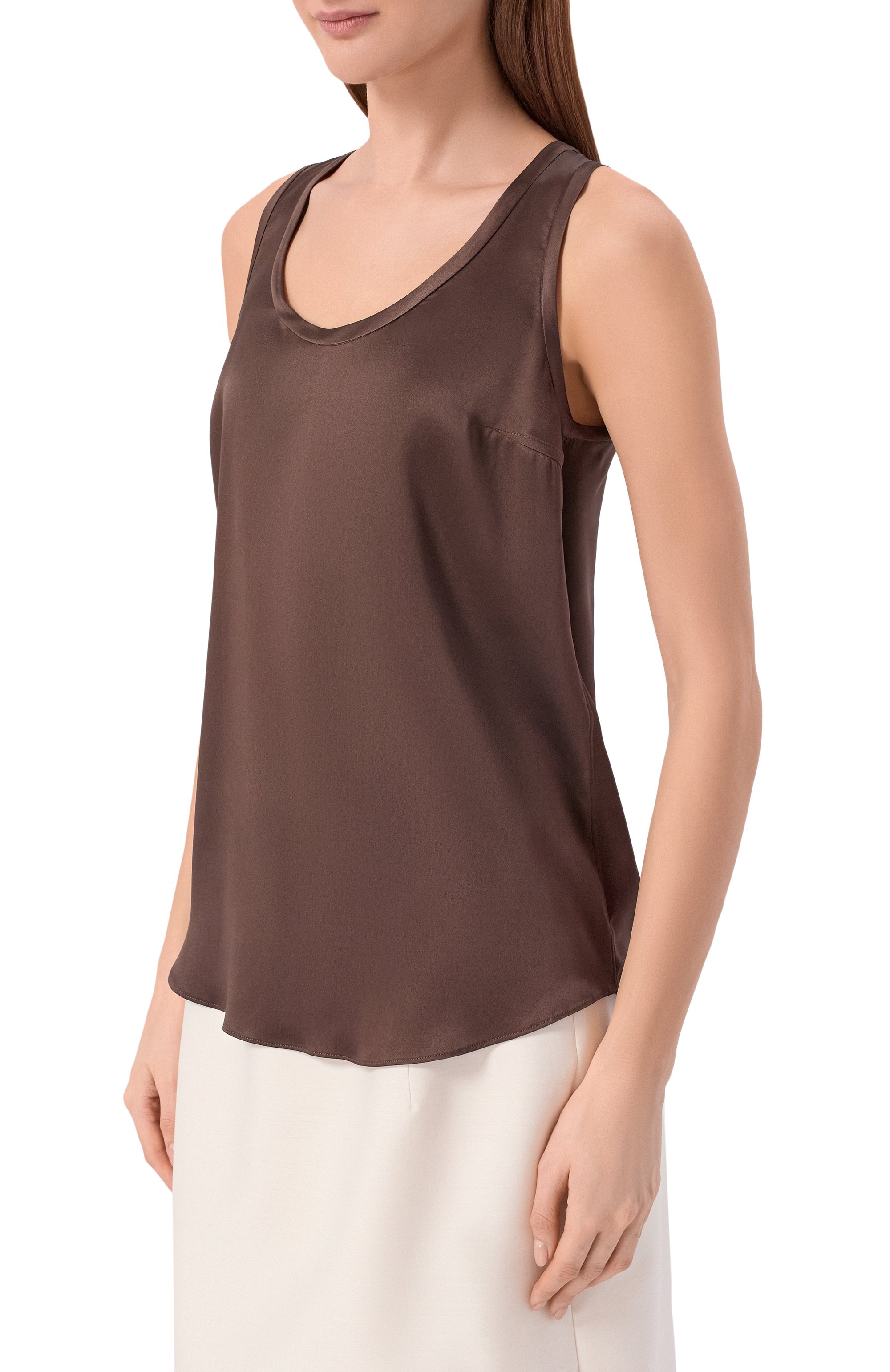 Атласный топ BRUNELLO CUCINELLI, арт. MPC59E0600, фото 3