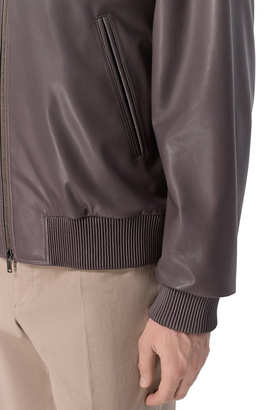 Кожаный бомбер MVST M25.1PM.0009/CREAM NAPA_001 Коричневый  M25.1PM.0009/CREAM NAPA_001 Фото 5