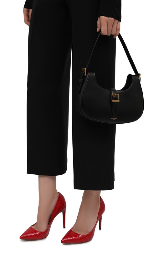 Туфли Celia из кожи крокодила Ralph Lauren Красный, фото 3