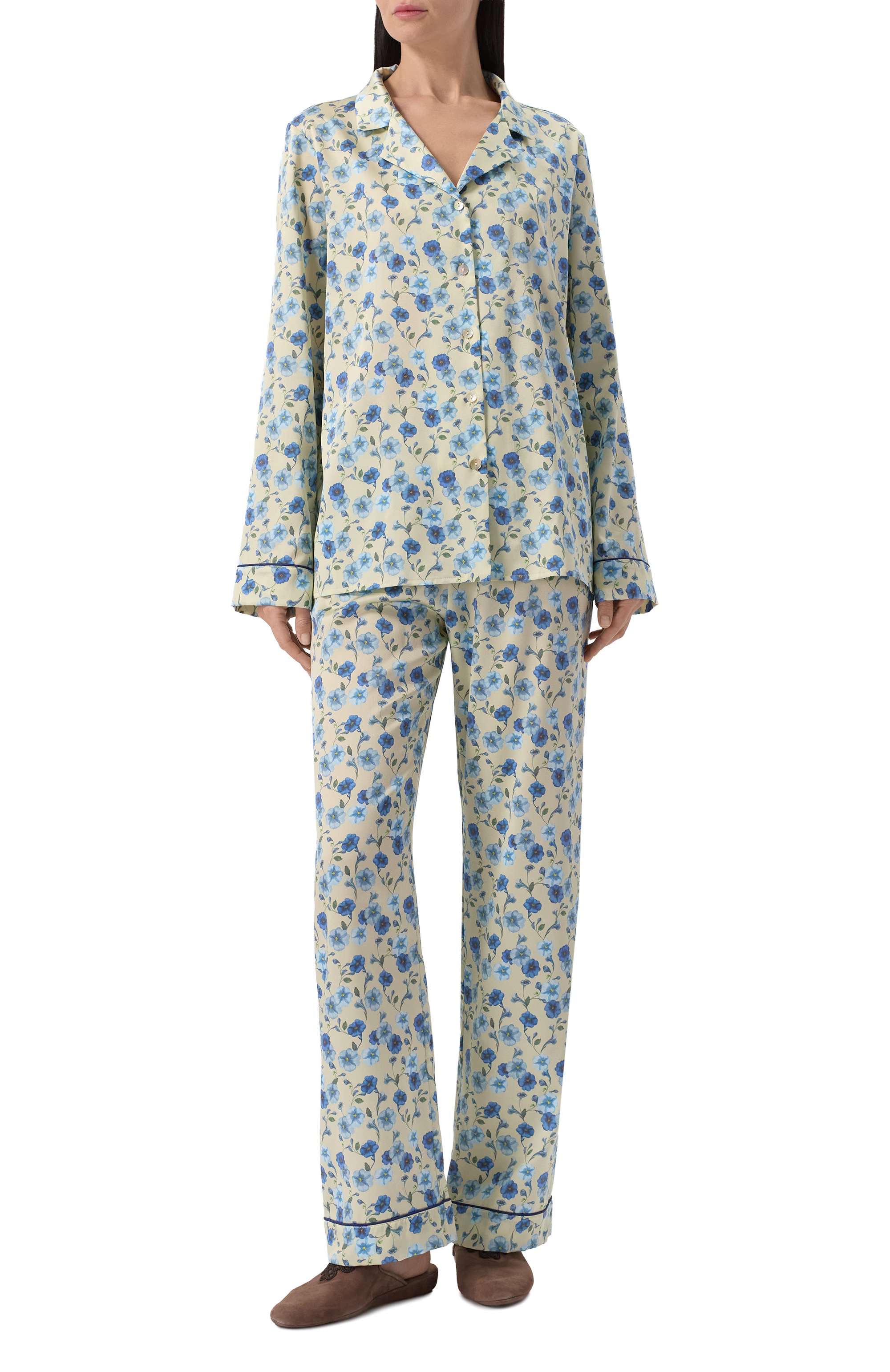 Шелковые брюки PRIMROSE, арт. 7W.500B.FLW01, фото 2