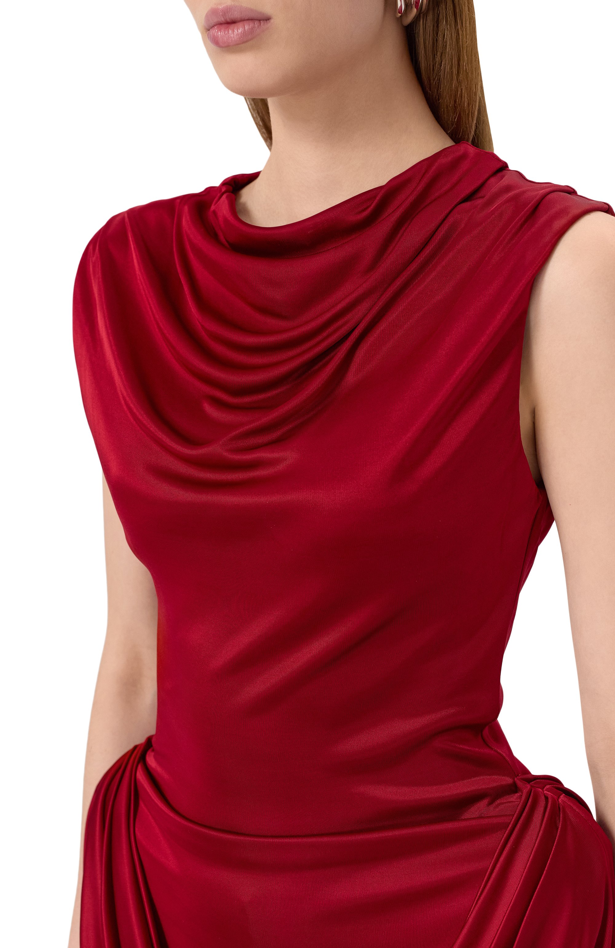 Платье из вискозы MAGDA BUTRYM красного цвета по цене 225500 руб., арт. 193425, фото 5 Платье из вискозы MAGDA BUTRYM, арт. 193425, фото 5