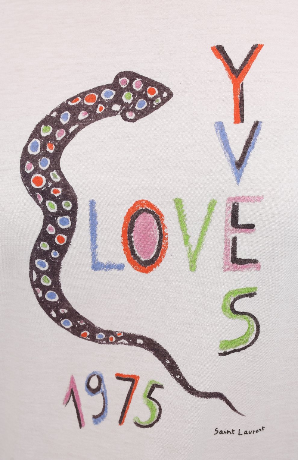 Хлопковая футболка SAINT LAURENT, арт. 614271/YBRR2, фото 5