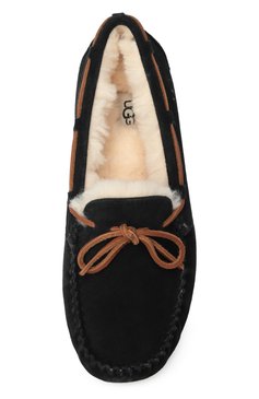 Женские замшевые мокасины dakota UGG черного цвета, арт. 1107949 | Фото 6 (Подошва: Плоская; Драгоценные камни: Проставлено; Материал внешний: Натуральная кожа, Замша; Материал сплава: Проставлено; Материал внутренний: Текстиль)