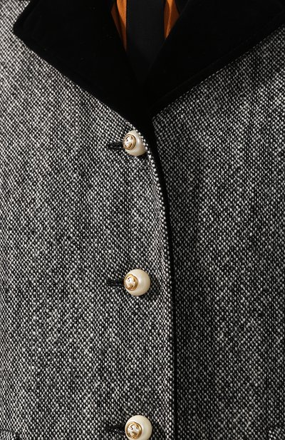 Шерстяное пальто с контрастным воротником GUCCI, арт. 516422/ZLW05, фото 5