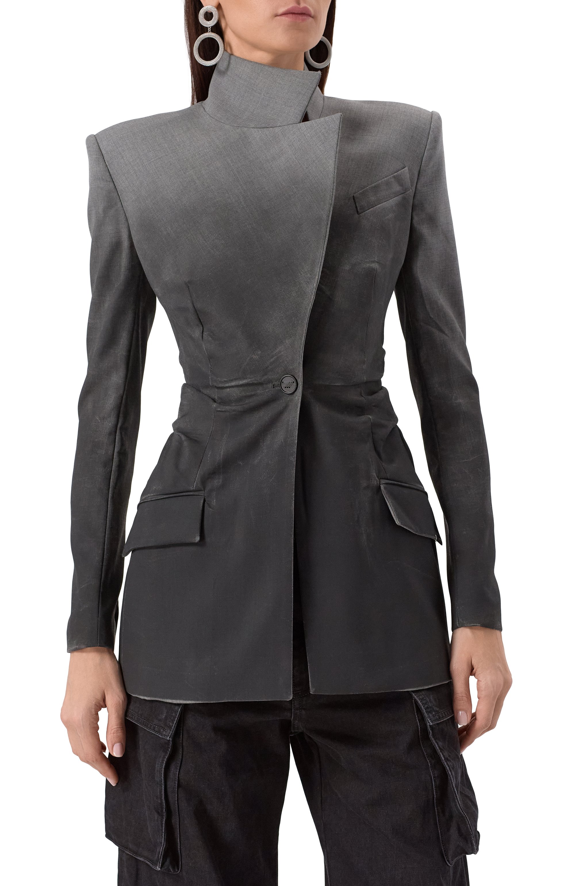 Шерстяной жакет THE ATTICO, арт. 250WCG00082/WWW062SP, фото 3