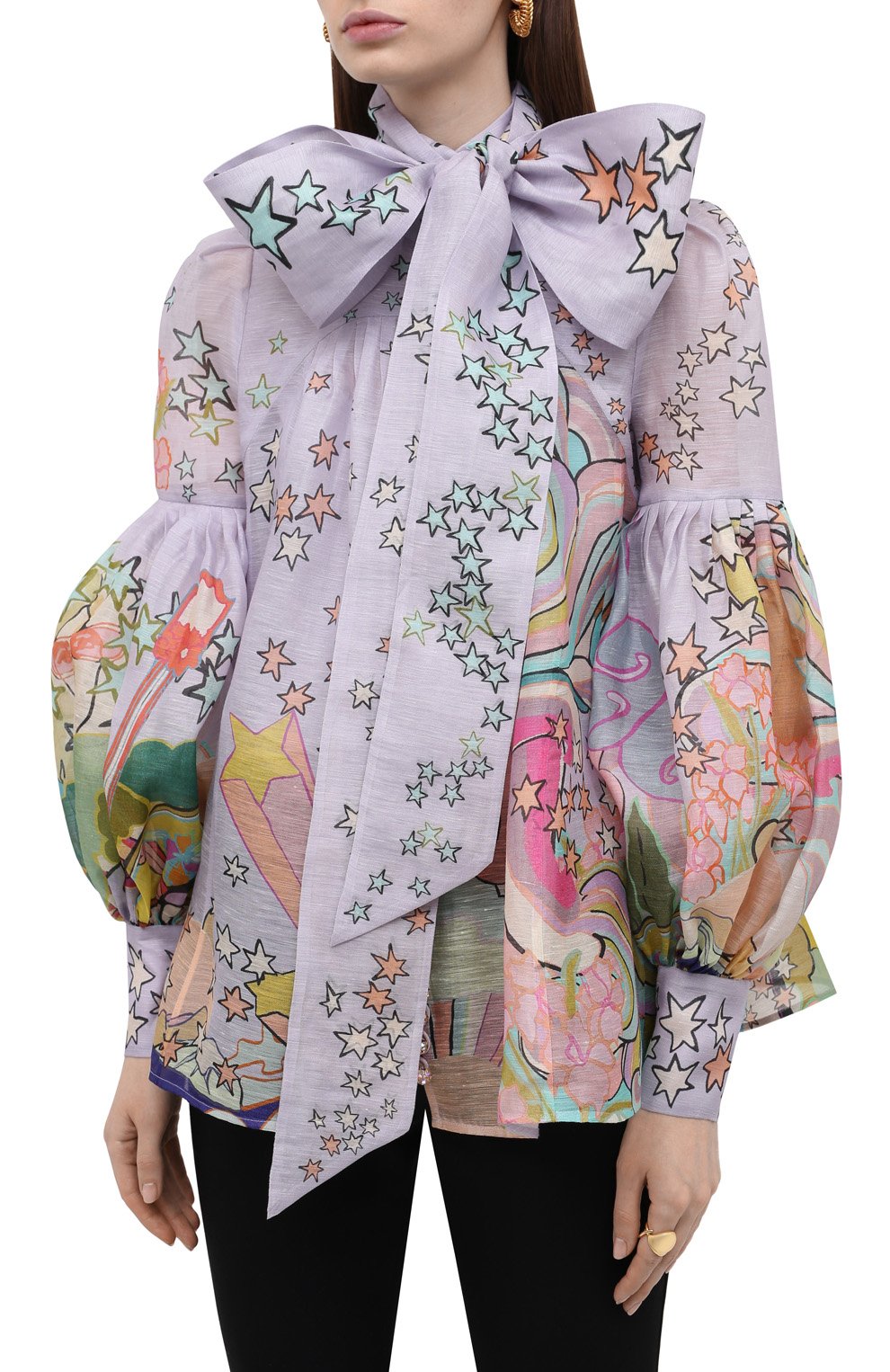 Блузка изо льна и шелка ZIMMERMANN, арт. 2012TC0N, фото 3