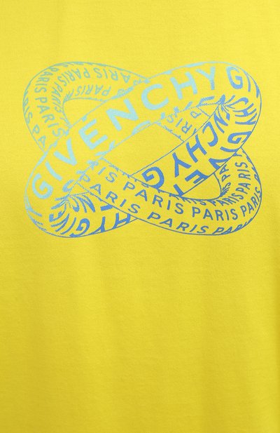 Хлопковая футболка GIVENCHY желтого цвета по цене 45200 руб., арт. BM70Y63002, фото 5 Хлопковая футболка GIVENCHY, арт. BM70Y63002, фото 5