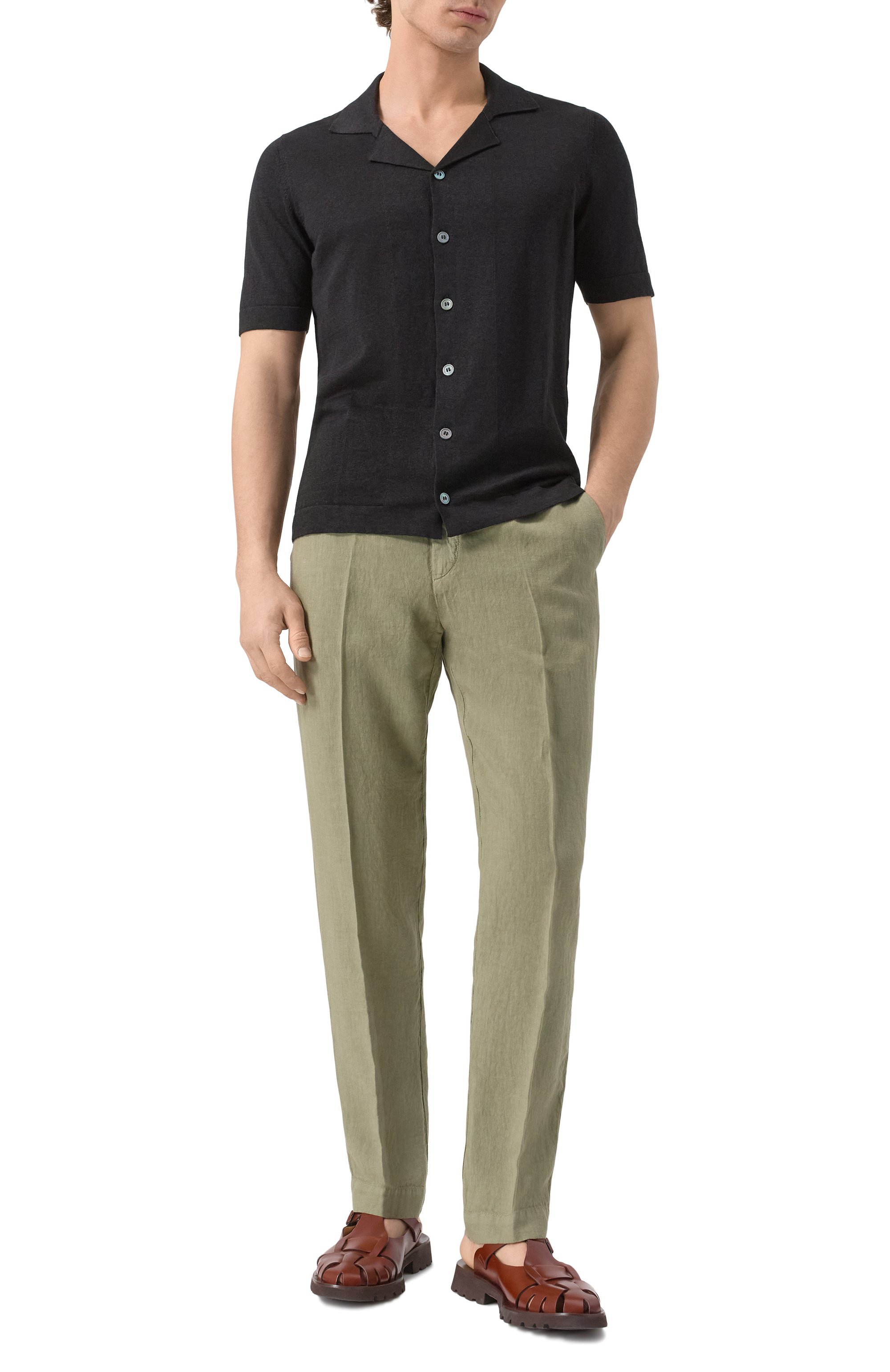 Рубашка изо льна и хлопка GRAN SASSO, арт. 57184/18637, фото 2