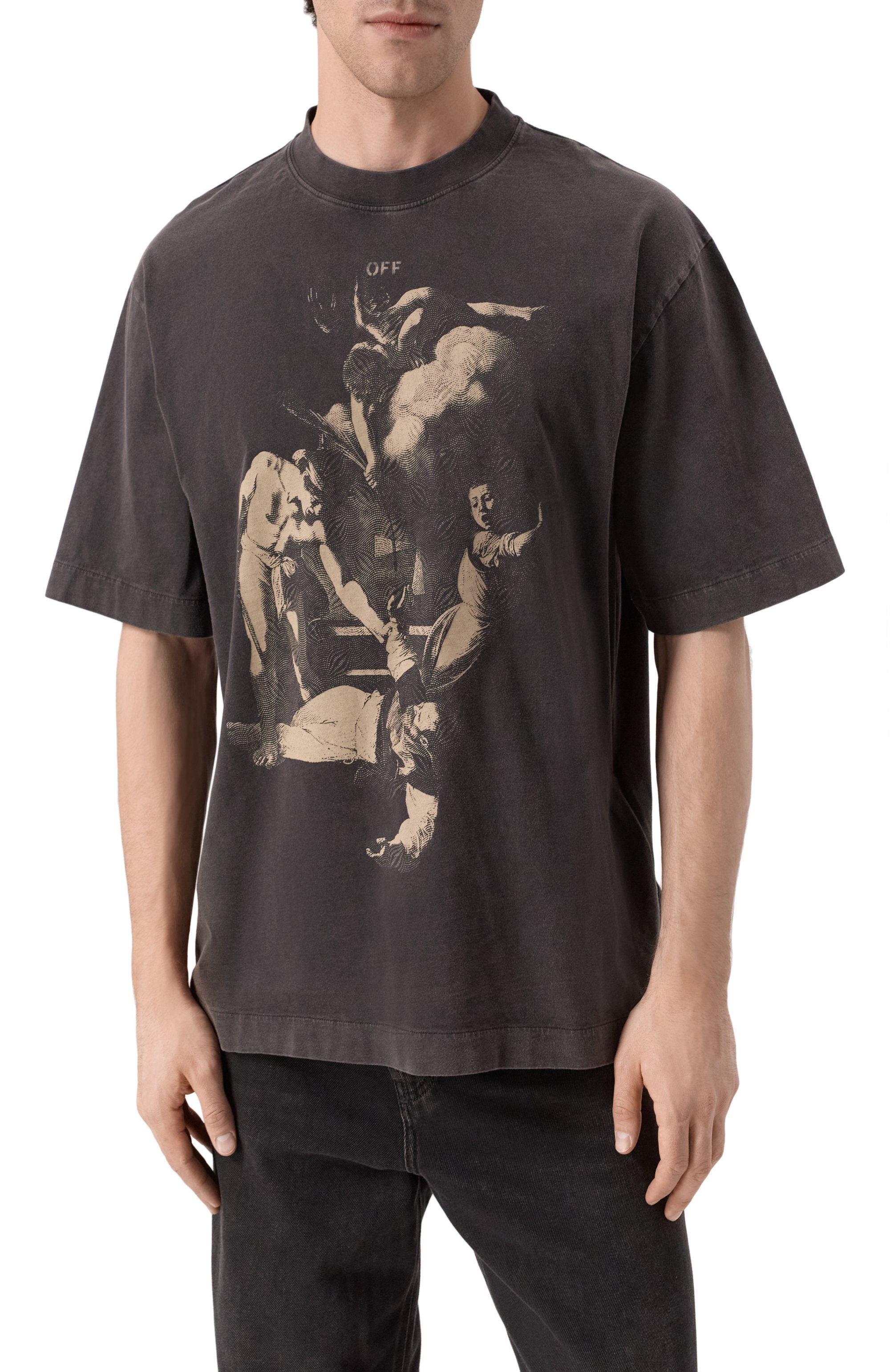 Хлопковая футболка OFF-WHITE, арт. 0MAA120S25JER00H, фото 3