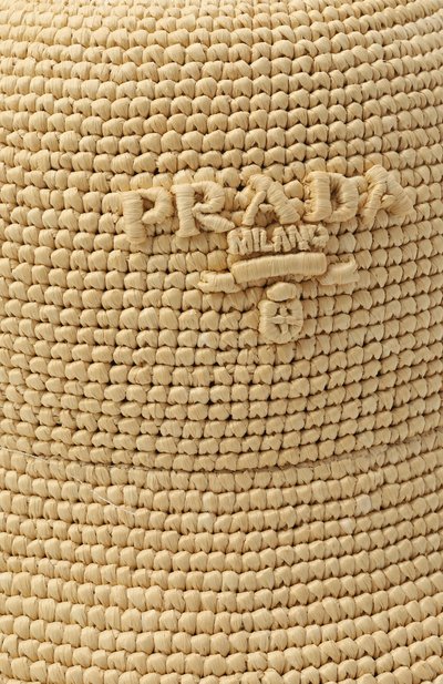 Панама из вискозы PRADA бежевого цвета по цене 123000 руб., арт. 1HC264/2M2K, фото 3 Панама из вискозы PRADA, арт. 1HC264/2M2K, фото 3