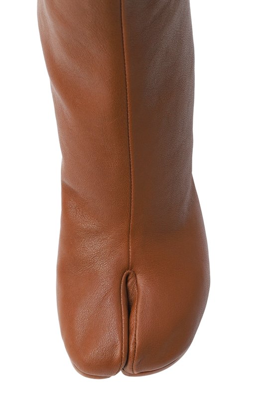 Кожаные ботильоны Tabi Maison Margiela S58WU0260/P3753 Коричневый  S58WU0260/P3753 Фото 6