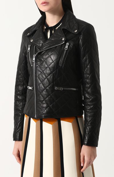 Стеганая кожаная куртка с декорированной спинкой GUCCI, арт. 502674/XG576, фото 3