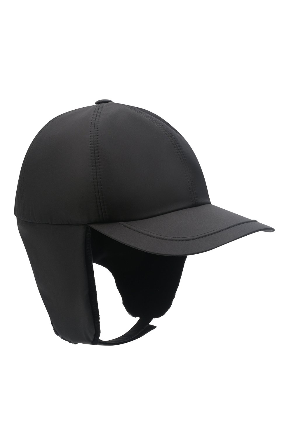 Шелковая бейсболка с мехом норки ZILLI, арт. MHW-CAP17-30036/0001, фото 1