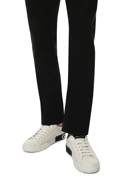 Кожаные кеды portofino DOLCE & GABBANA, арт. CS1760/AH526, фото 3