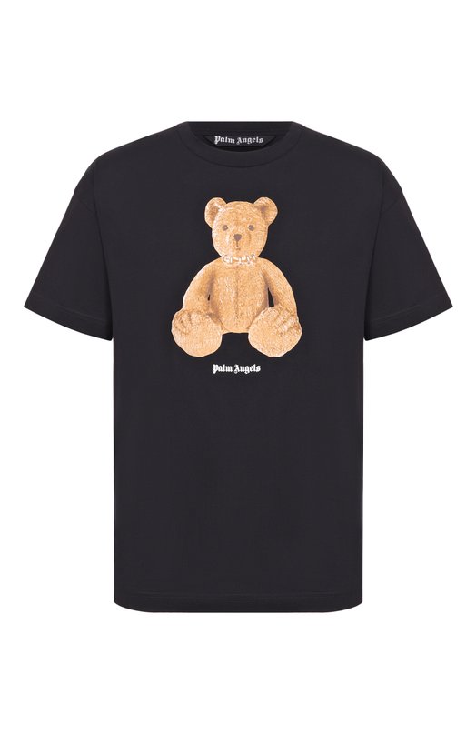 Хлопковая футболка Palm Angels PMAA109S26JER00A Чёрный PMAA109S26JER00A