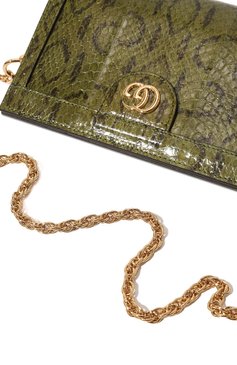 Женская сумка ophidia mini из кожи змеи GUCCI зеленого цвета, арт. 602676 L1G0G | Фото 3 (Сумки-технические: Сумки через плечо; Материал: Экзотическая кожа, Натуральная кожа; Материал сплава: Проставлено; Нос: Не проставлено; Размер: mini; Ремень/цепочка: На ремешке; Драгоценные камни: Проставлено)