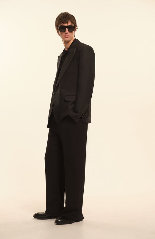 Брюки из вискозы и шерсти Ann Demeulemeester B0010304/FA556 Чёрный  B0010304/FA556 Фото 7