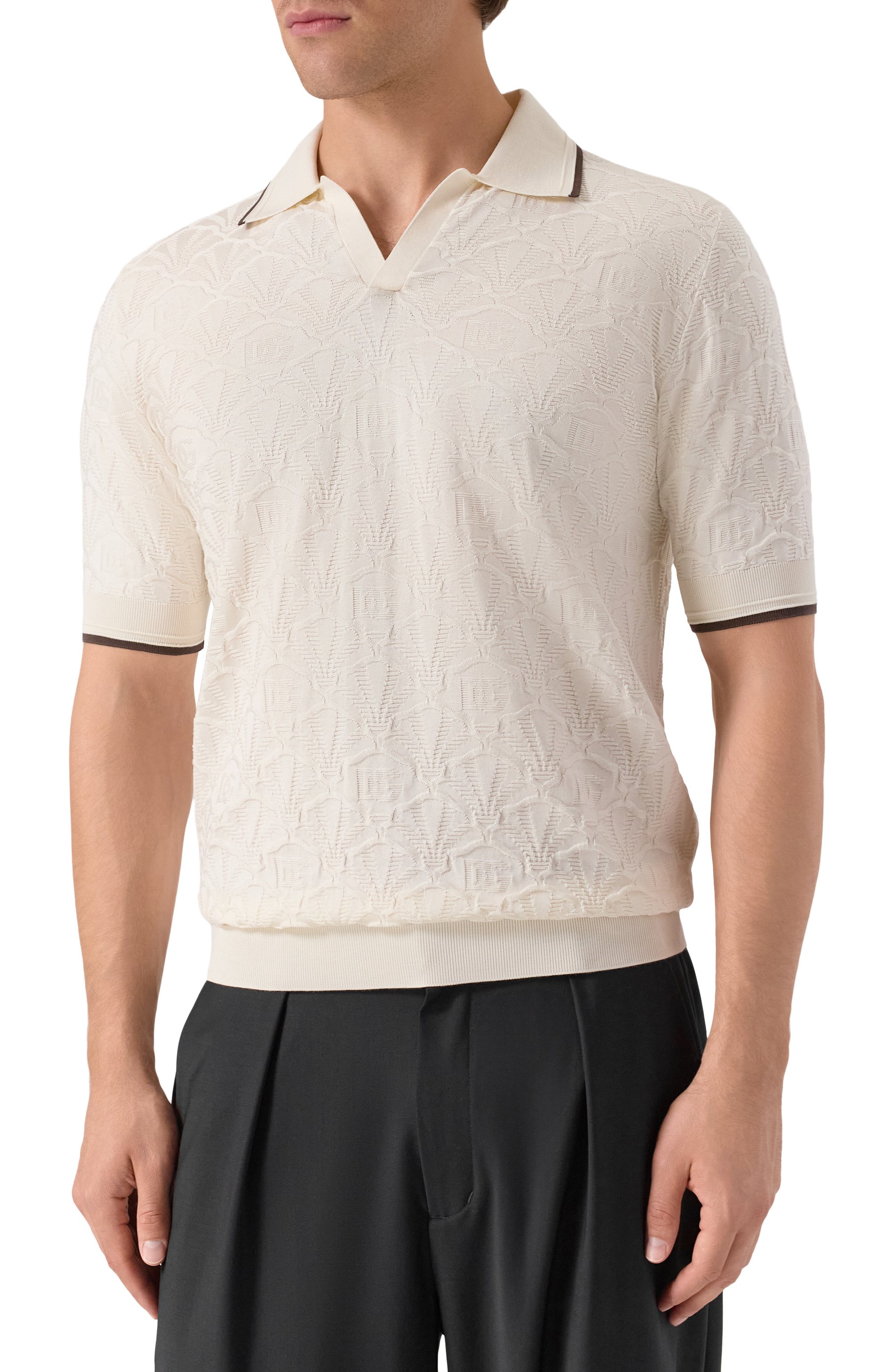 Шелковое поло DOLCE & GABBANA, арт. GXZ78T/JBSM2, фото 3