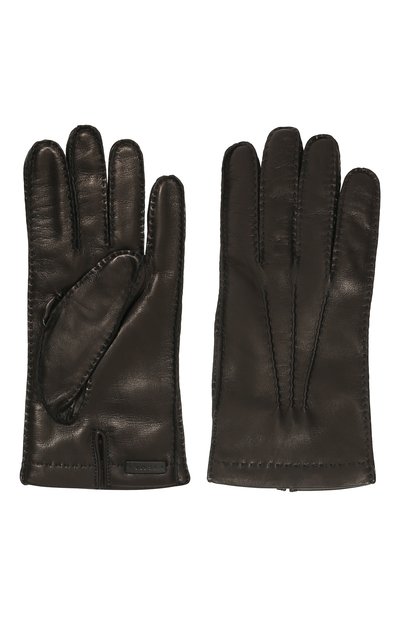Кожаные перчатки PRADA черного цвета по цене 79000 руб., арт. 2GG005-038-F0002, фото 2 Кожаные перчатки PRADA, арт. 2GG005-038-F0002, фото 2
