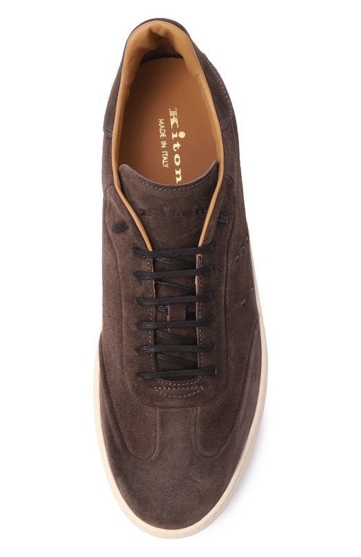 Замшевые кеды Kiton USSA415N0127902 Коричневый  USSA415N0127902 Фото 5