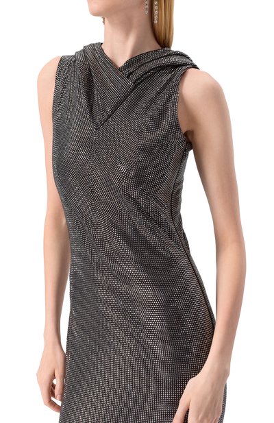 Платье с отделкой стразами GIUSEPPE DI MORABITO, арт. 04SSLD150FC 04428, фото 5