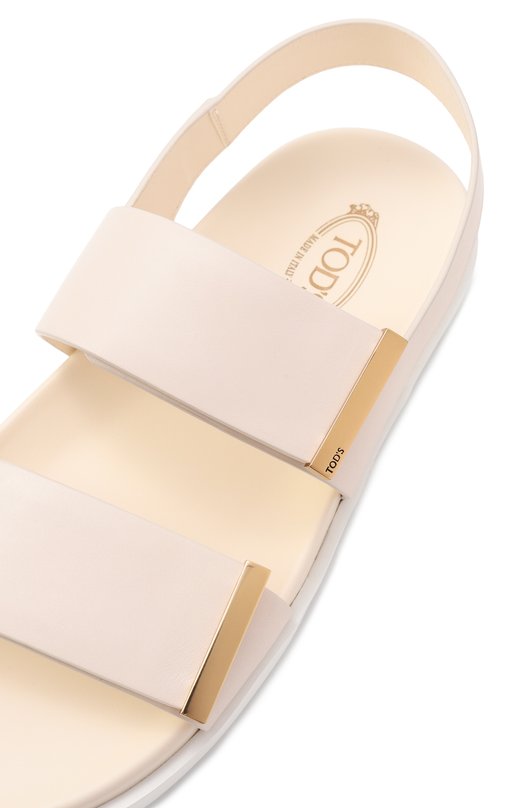 Кожаные сандалии Tod’s XXW68K0JE60N6M Кремовый  XXW68K0JE60N6M Фото 7