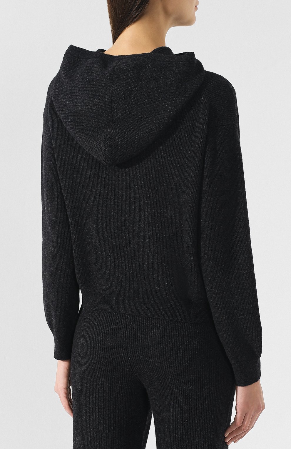 Пуловер из смеси шерсти и вискозы с кашемиром NANUSHKA, арт. M0G_CHARC0AL_CASHMERE BLEND RIB CASHMERE BLEND RIB, фото 4