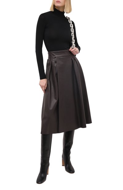 Кожаная юбка DOLCE & GABBANA, арт. F4BZML/HULJ7, фото 2