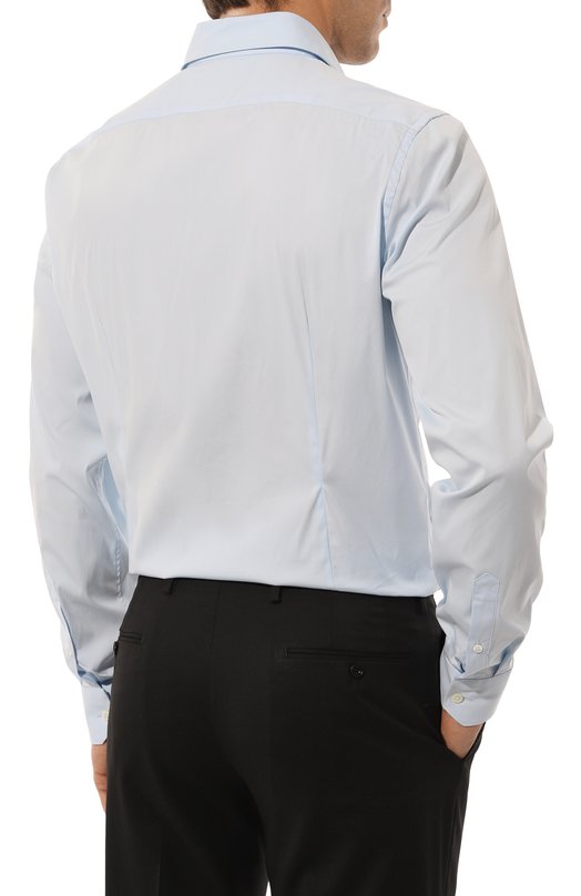 Хлопковая сорочка Corneliani 94P002-9411474 Голубой  94P002-9411474 Фото 4