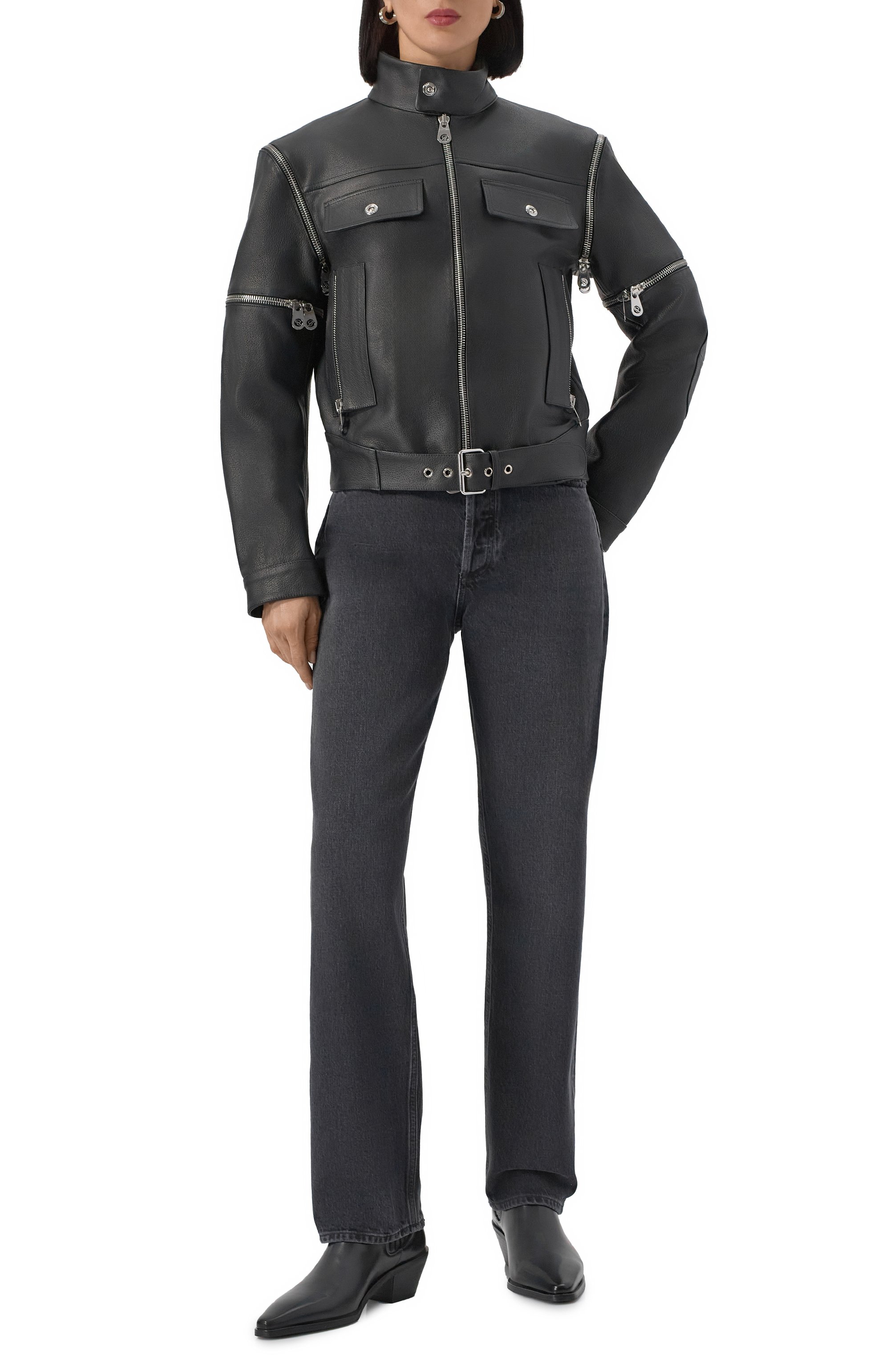 Кожаная куртка BLUMARINE, арт. 2L085A, фото 2