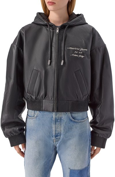 Кожаный бомбер M05CH1NO JEANS, арт. A3705/8216, фото 3