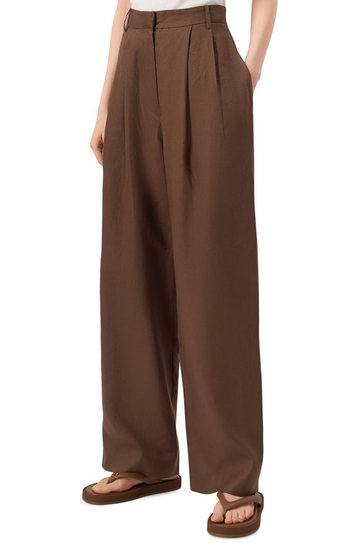 Льняные брюки Albus Lumen AL.RT25.004.DSWLPANTS Коричневый  AL.RT25.004.DSWLPANTS Фото 3