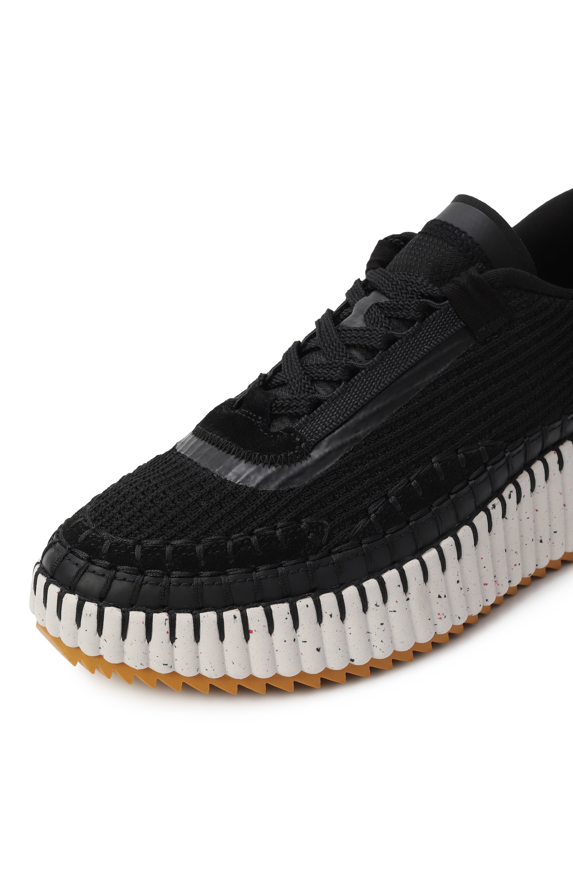 Текстильные кроссовки nama CHLOÉ черного цвета по цене 87550 руб., арт. CHC22S579Y0, фото 7 Текстильные кроссовки nama CHLOÉ, арт. CHC22S579Y0, фото 7