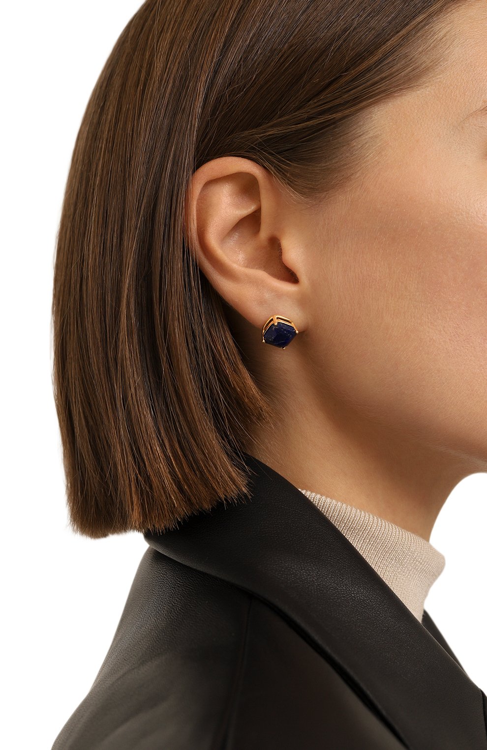 Серьги-пусеты cartoon с лазуритами MOONKA синего цвета по цене 32000 руб., арт. cr-er-lz, фото 2 Серьги-пусеты cartoon с лазуритами MOONKA, арт. cr-er-lz, фото 2