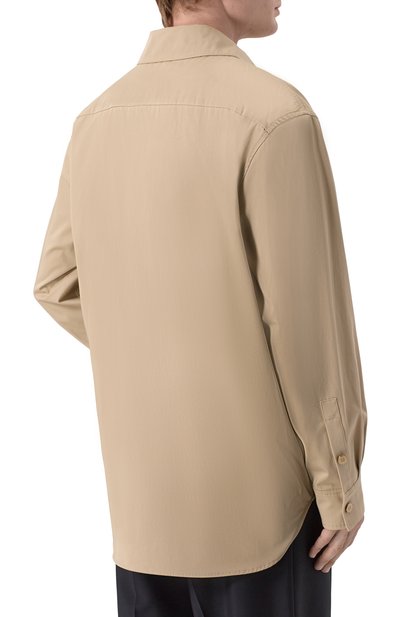 Хлопковая рубашка BALMAIN бежевого цвета по цене 144000 руб., арт. GH1HS535/CG43, фото 4 Хлопковая рубашка BALMAIN, арт. GH1HS535/CG43, фото 4