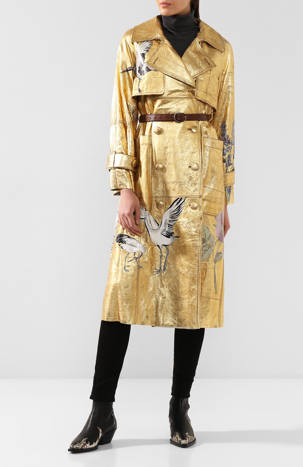 Кожаное пальто GOLDEN GOOSE DELUXE BRAND, арт. G35WP075.P3, фото 2