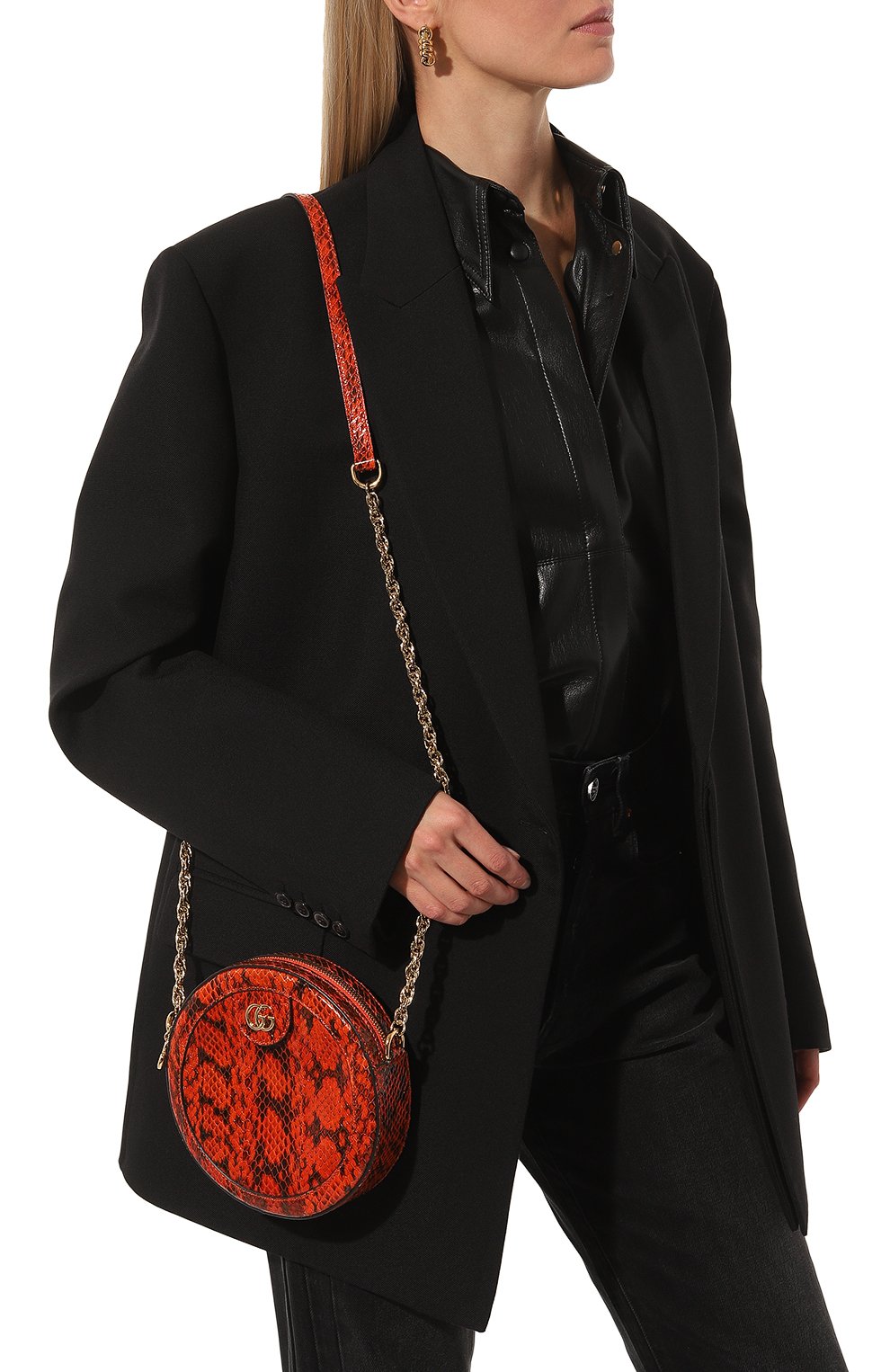Сумка ophidia mini из кожи змеи GUCCI, арт. 550618 LOO0G, фото 2